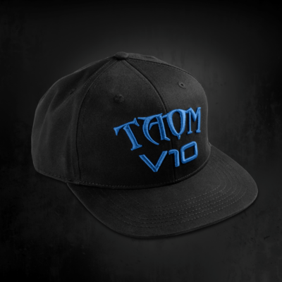 Taom Official V10 Cap featuring premium blue stitching